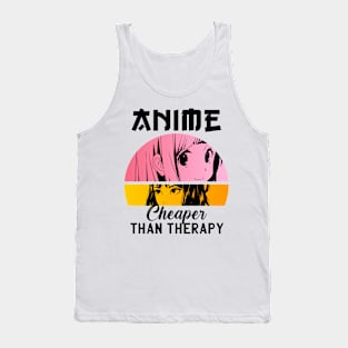 Anime Cheaper Than Therapy Tank Top